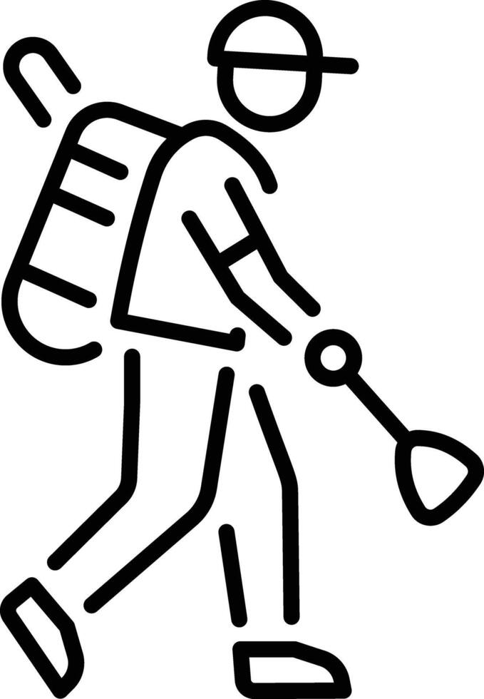 Player bag icon in linear style vector