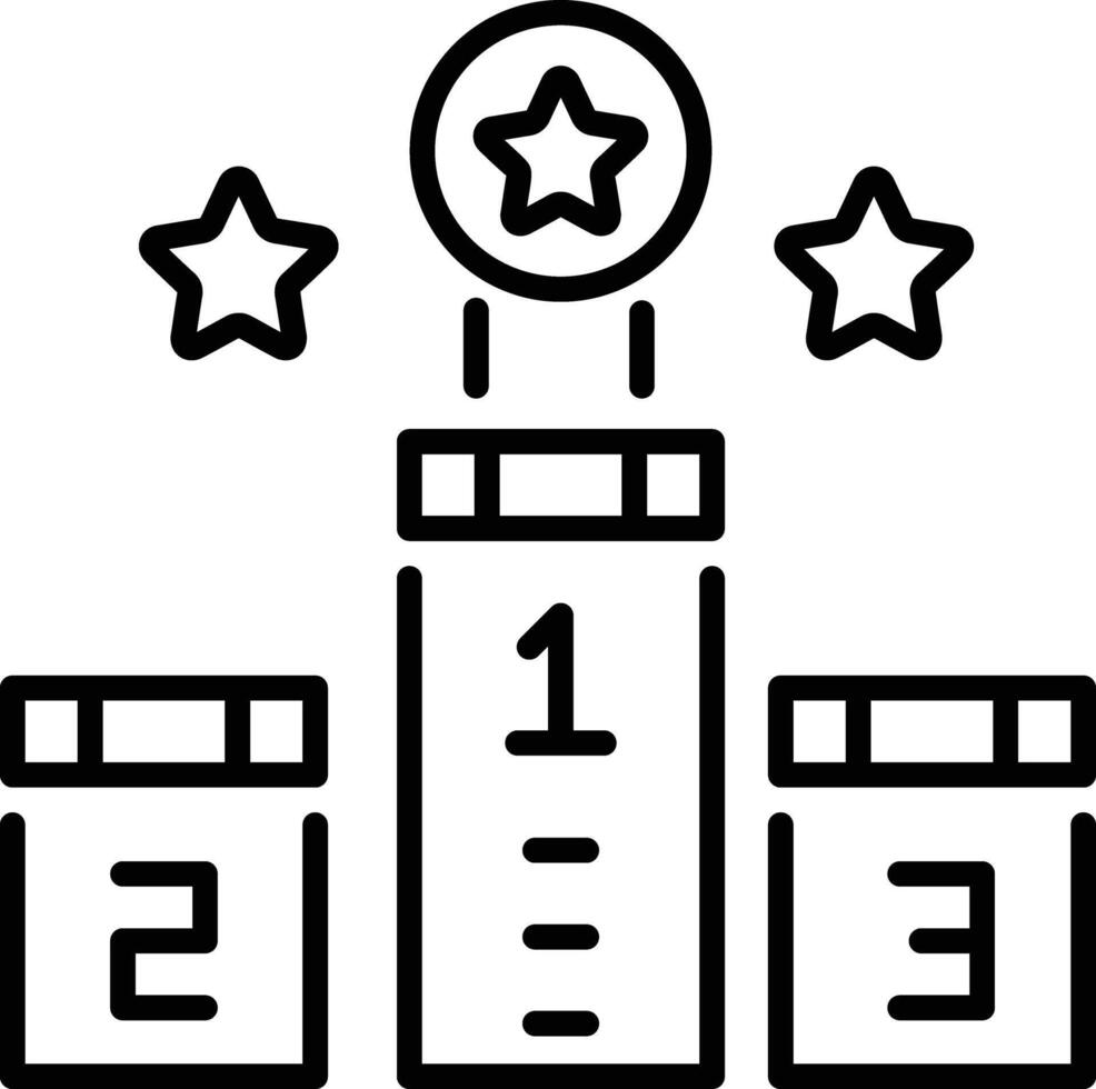 A line style icon of sports leaderboard vector