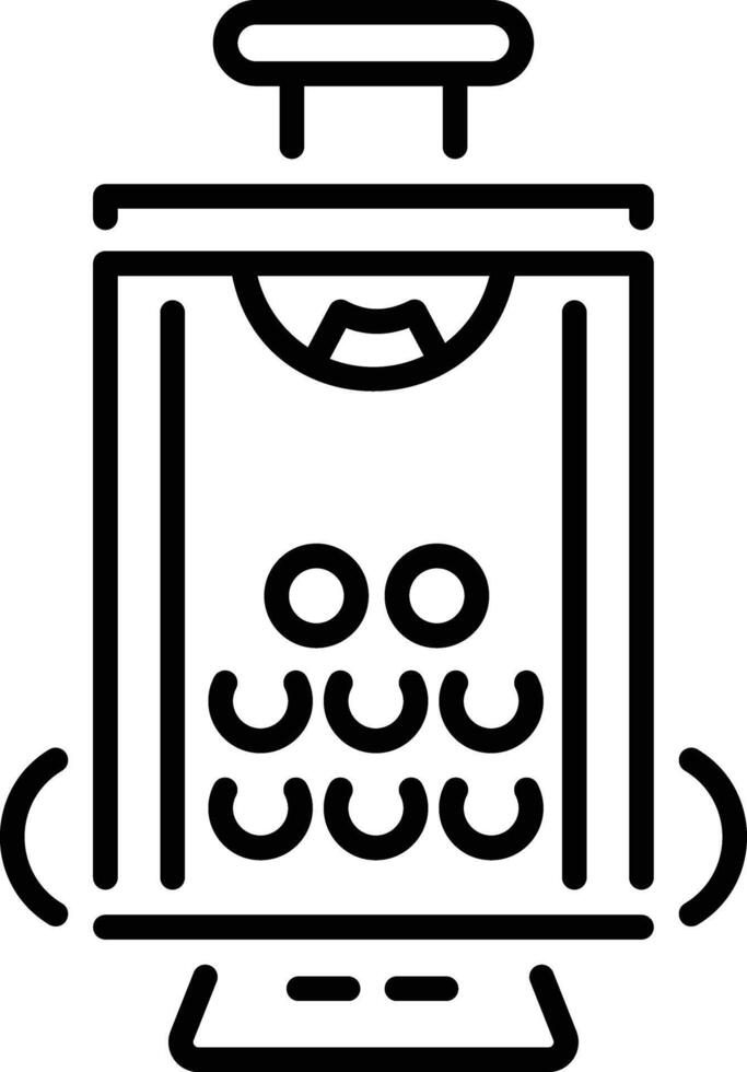 Range ball icon in linear style vector
