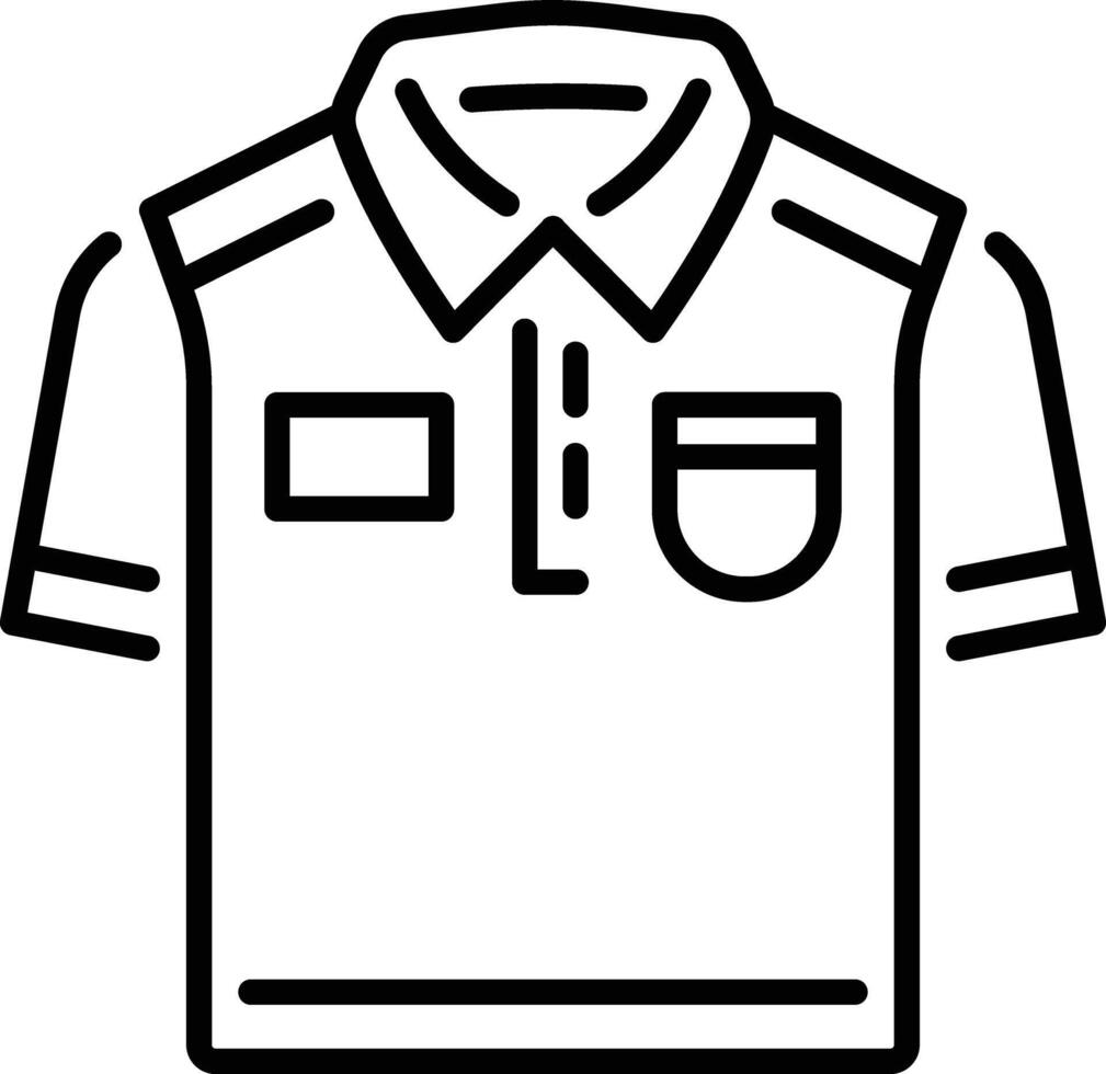 Sports jersey icon in linear style vector