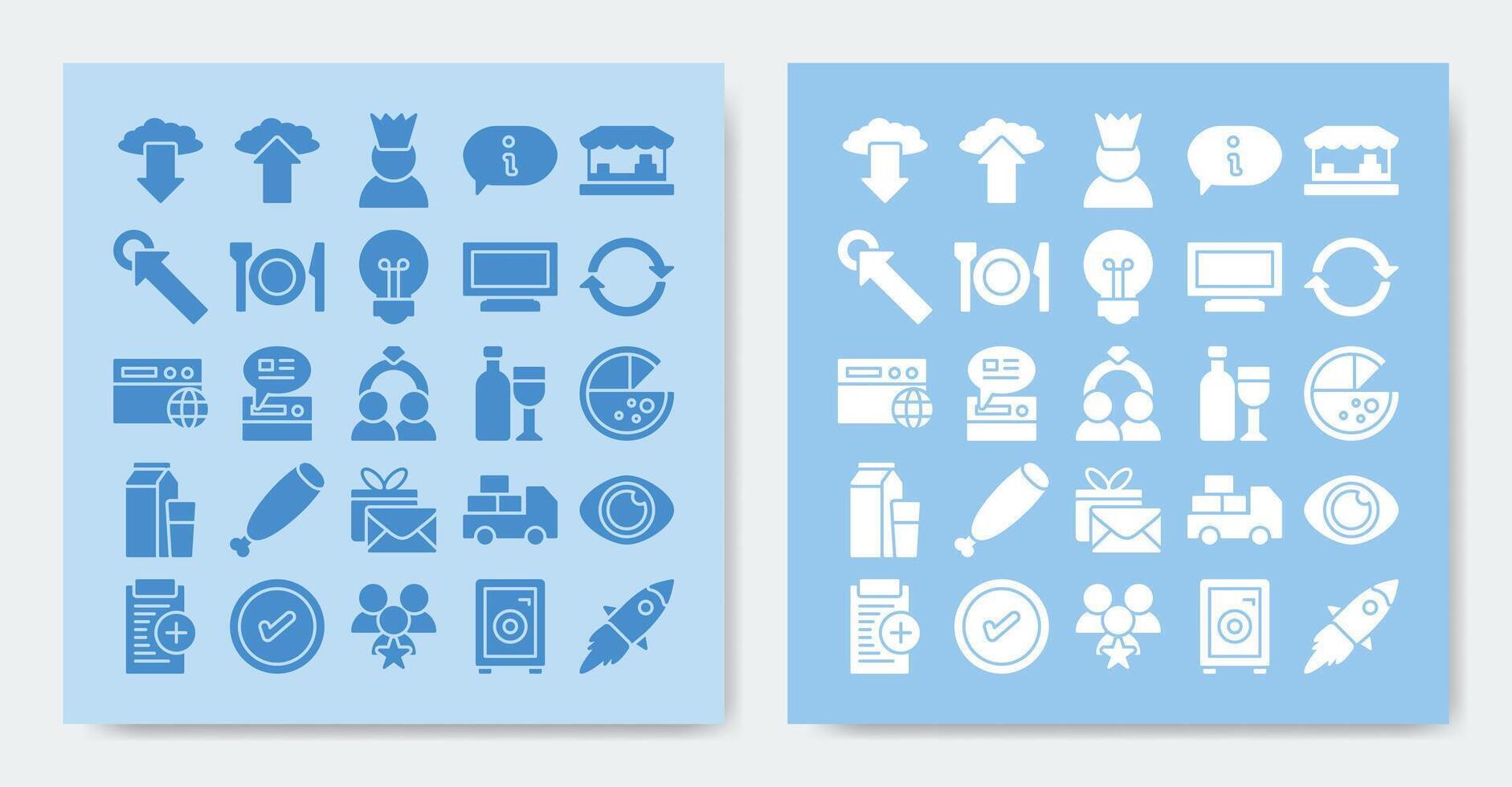 ecommerce icon set. containing add, bulb and more vector