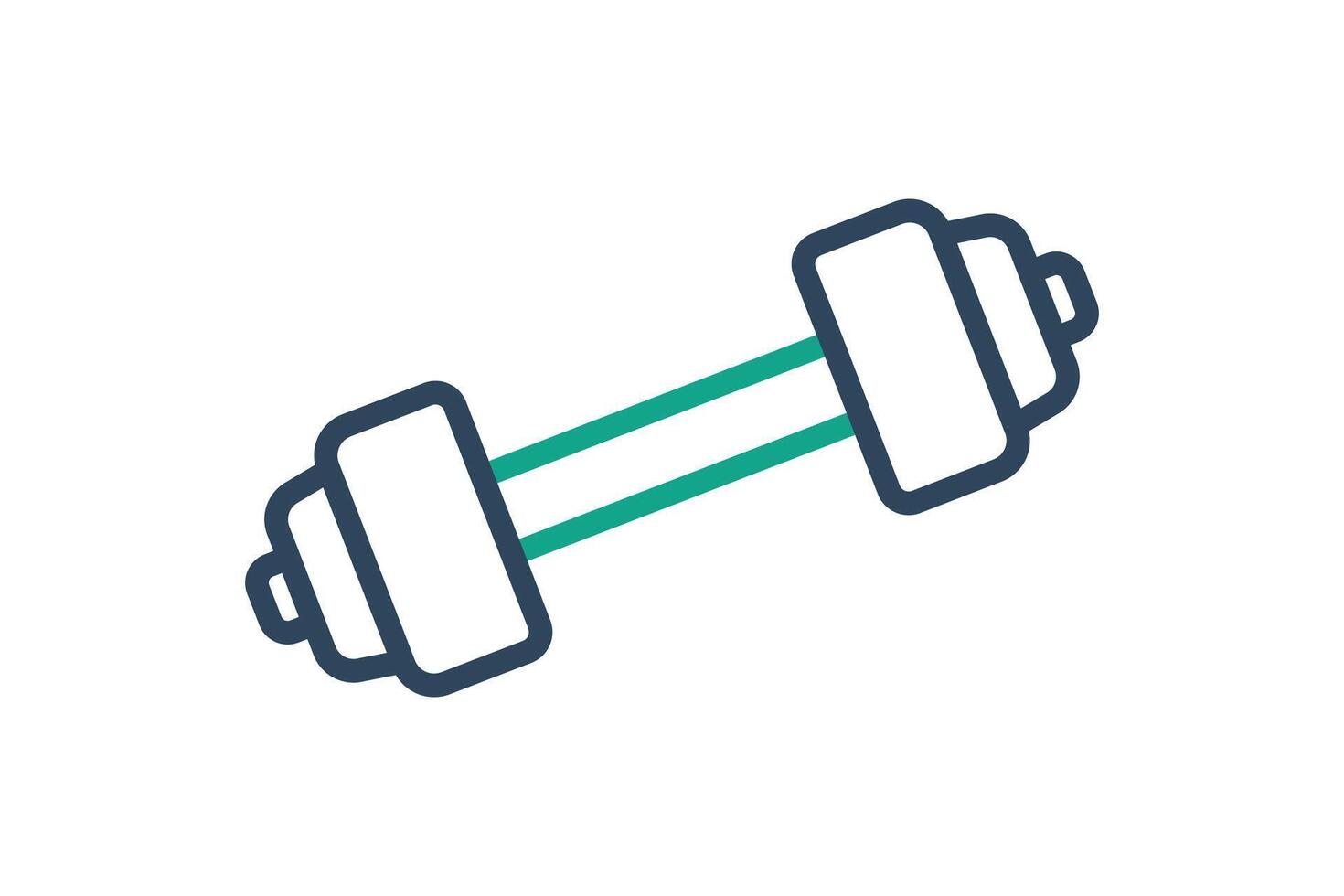 Dumbbell icon. line icon style. icon related to gym and fitness. gym elements illustration vector