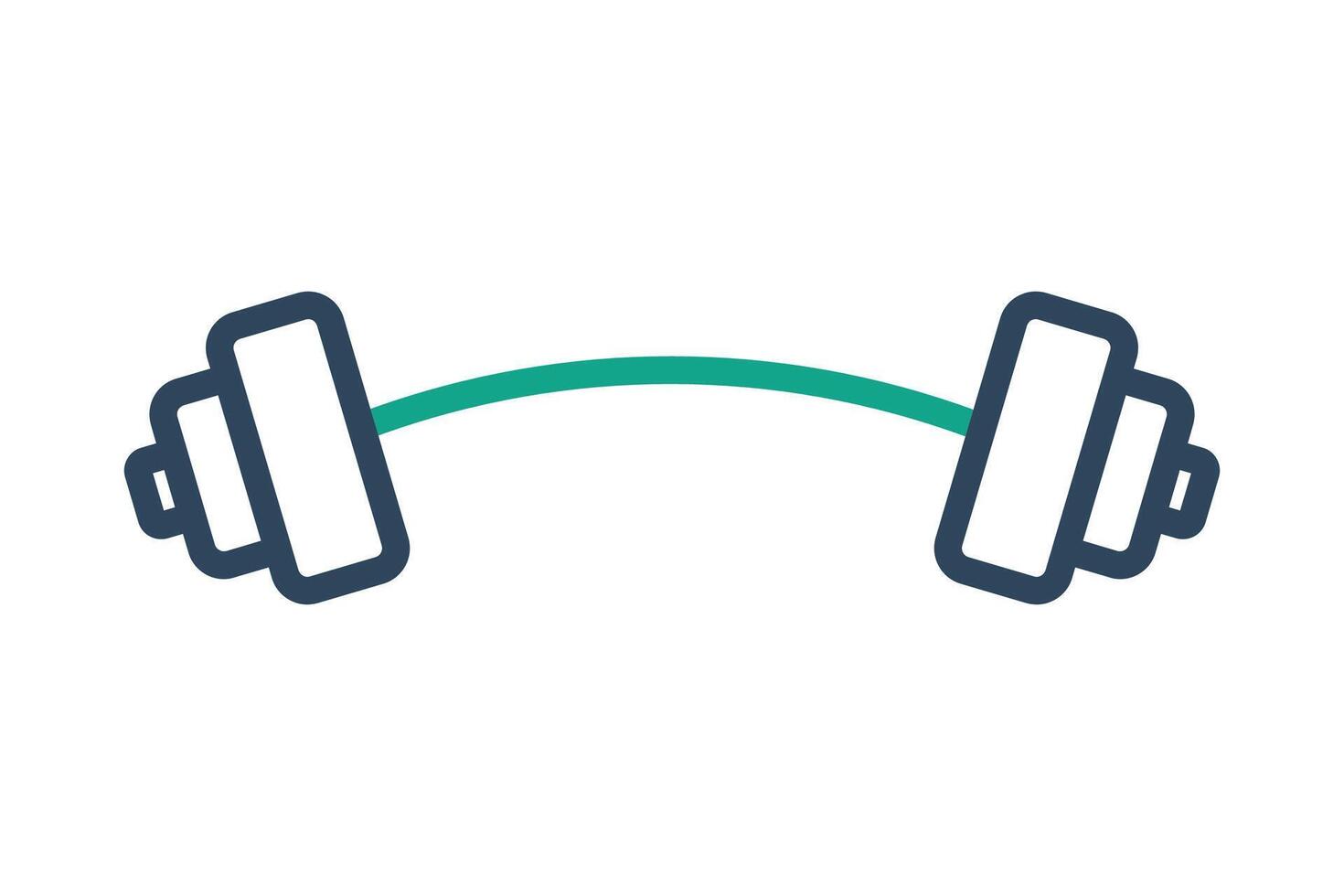 Barbell icon. line icon style. icon related to gym and fitness. gym elements illustration vector