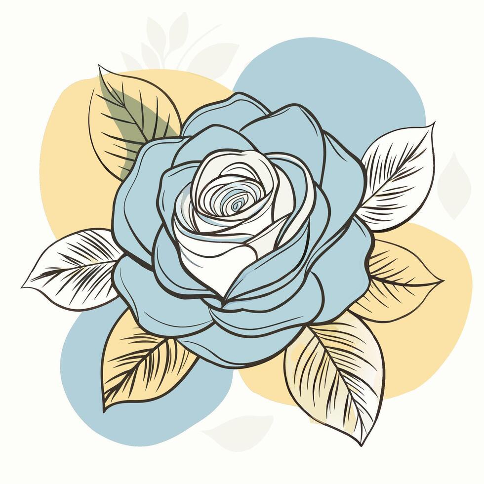 Beautiful blue rose with intricate details and artistic background vector