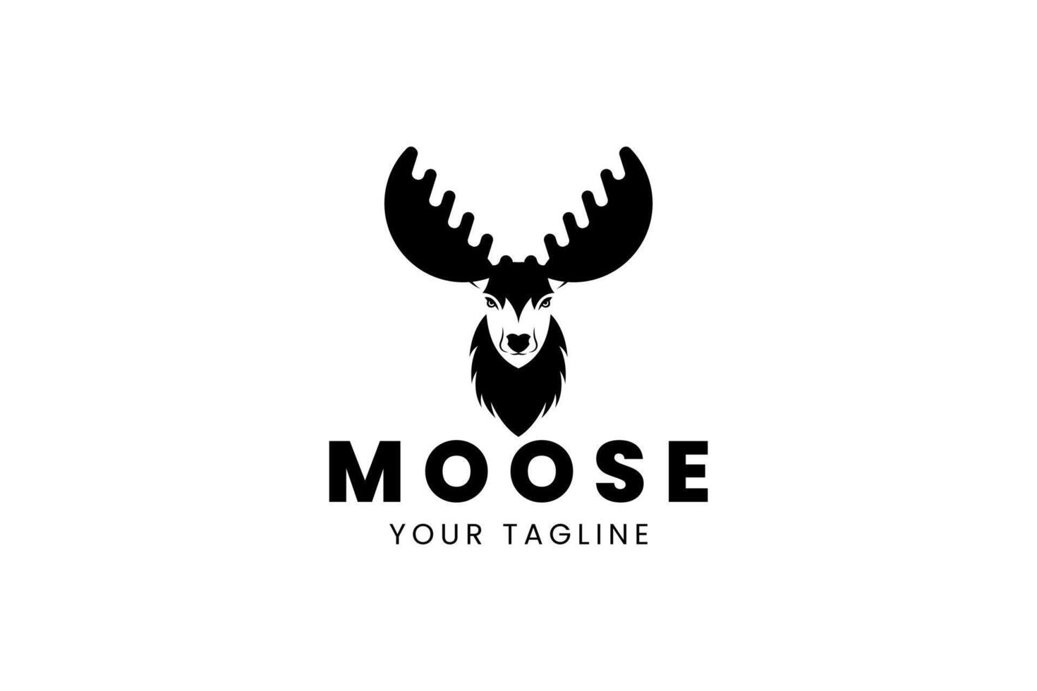 Moose logo icon illustration, simple logo for branding vector