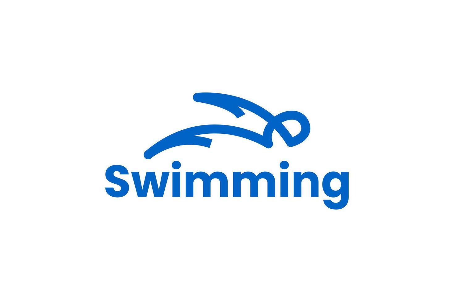 Swimming logo icon illustration, simple logo for branding vector
