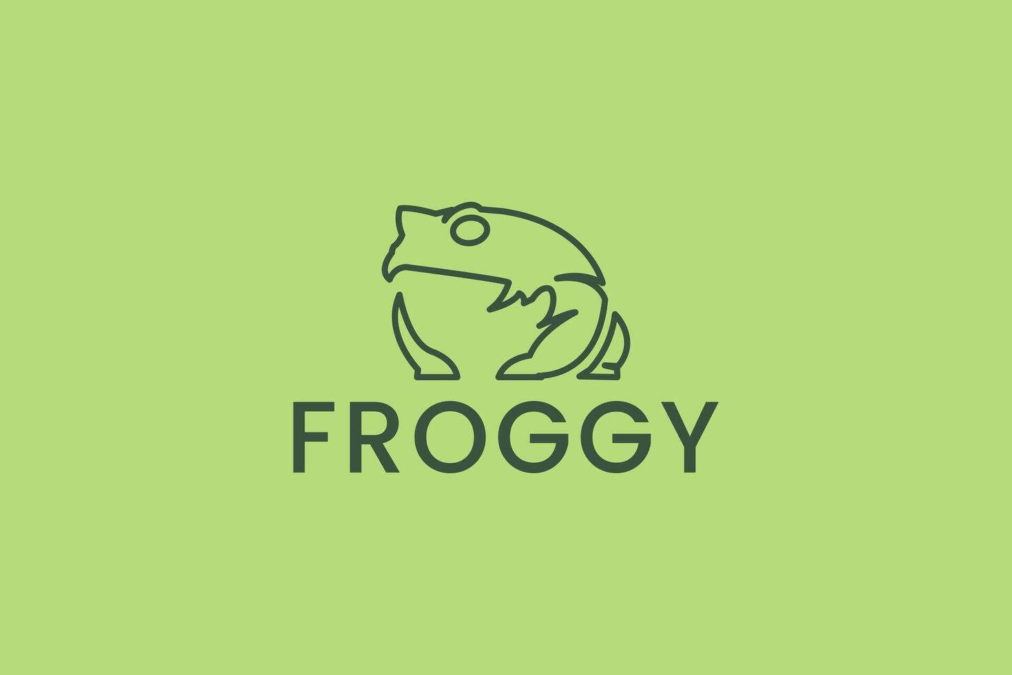 Frog logo icon illustration, simple logo for branding vector