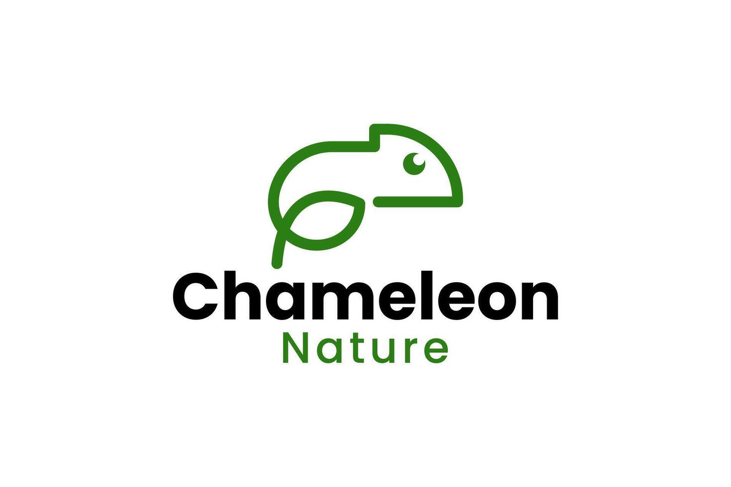 Chameleon logo icon illustration, simple logo for branding vector