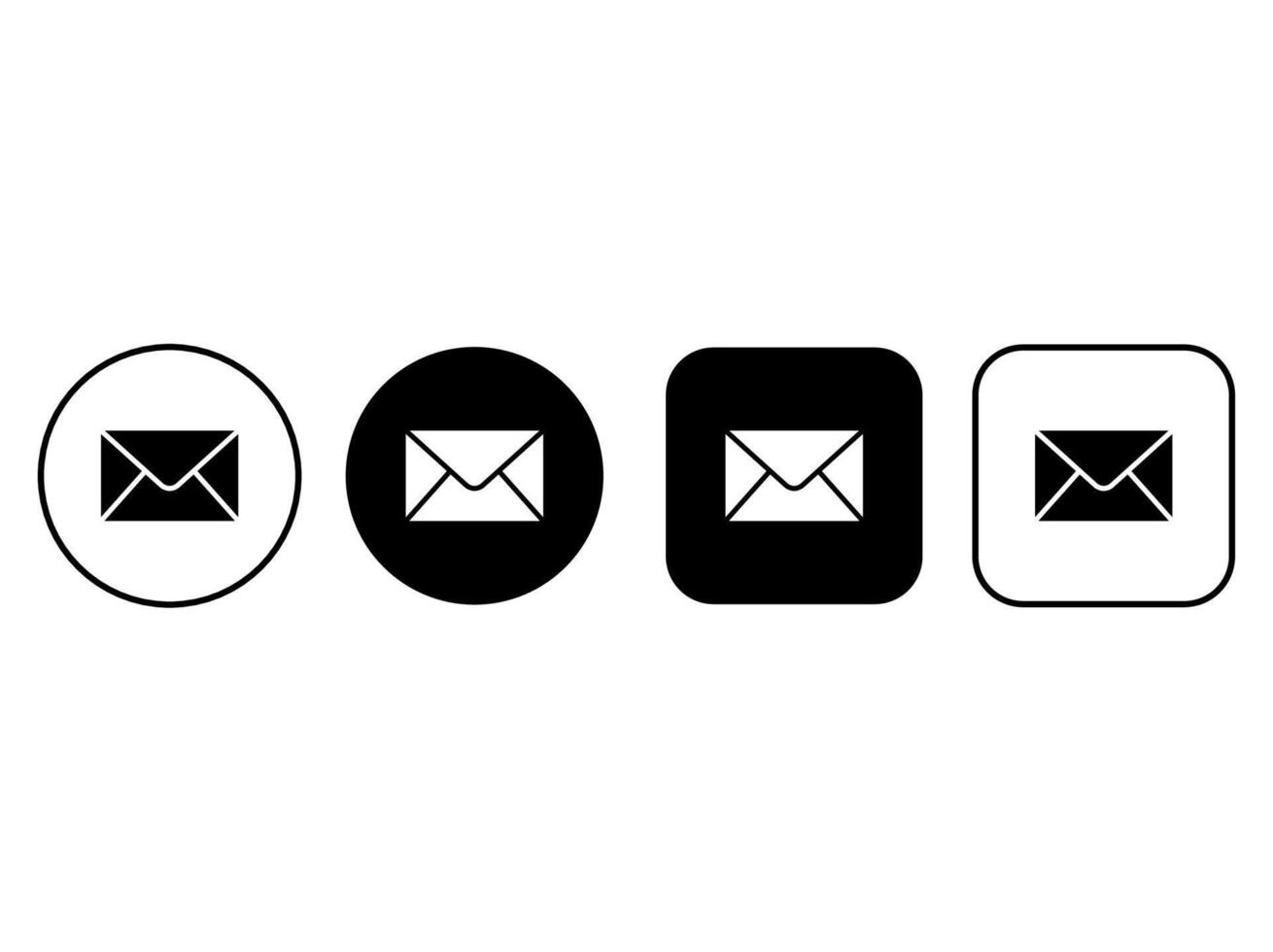 Set of mail envelope icons for business or for web. Email icon buttons vector