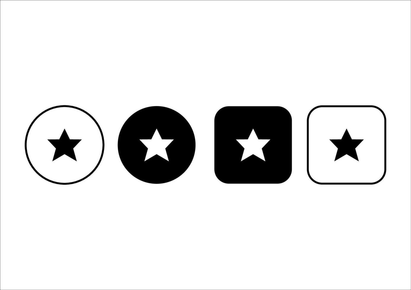 Set of star icons. Simple star buttons collection. Rank symbols vector