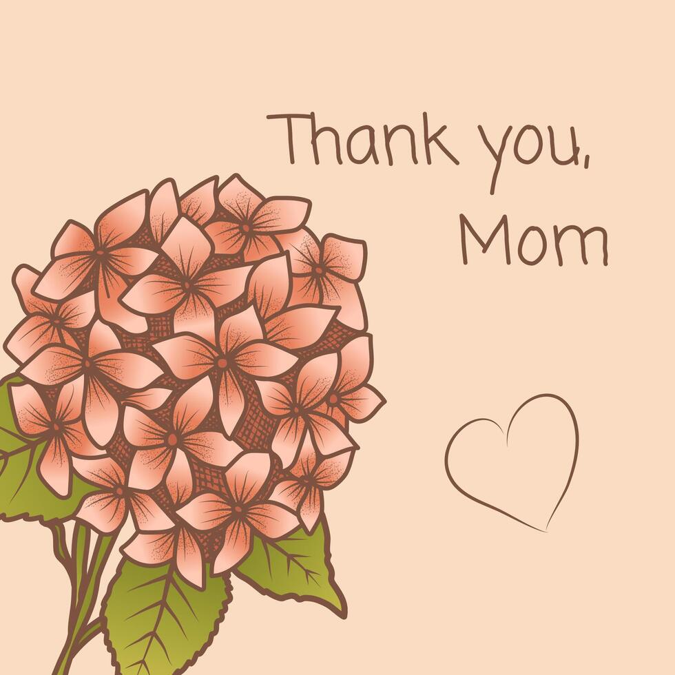 Mother's Day greeting card. A trending banner, poster, label, or cover with a flower. Spring and summer bright abstract floral design template for promotions. vector