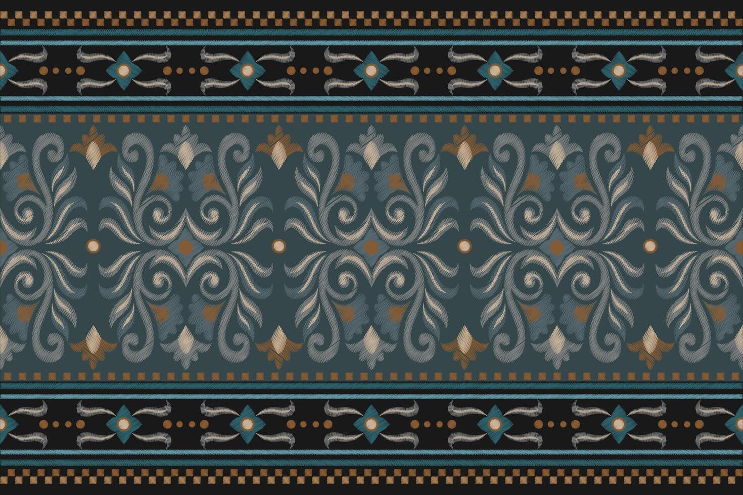 Ethnic embroidery design pattern for textile vector