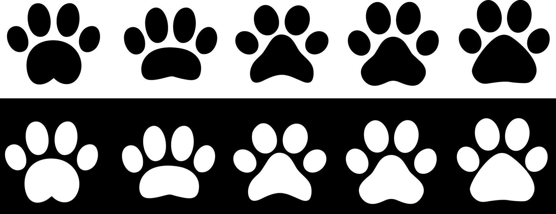 Paw icon Dog, cat vector