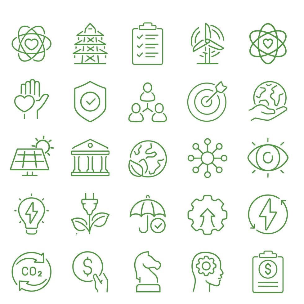 Co2 icons Pixel perfect. Alternative Energy, Eco Friendly and Ecology related line icon set vector