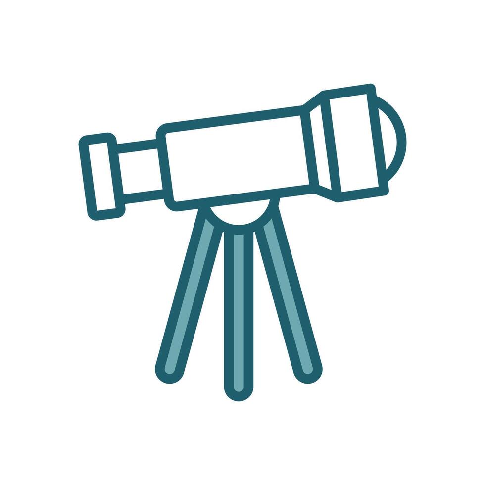 Professional Refractor Telescope with Adjustable Tripod vector