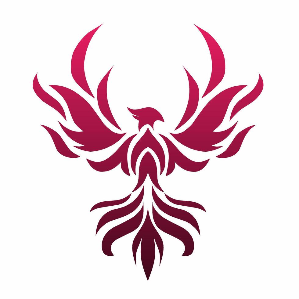 illustration graphic of design abstract tribal Phoenix bird for symbols vector