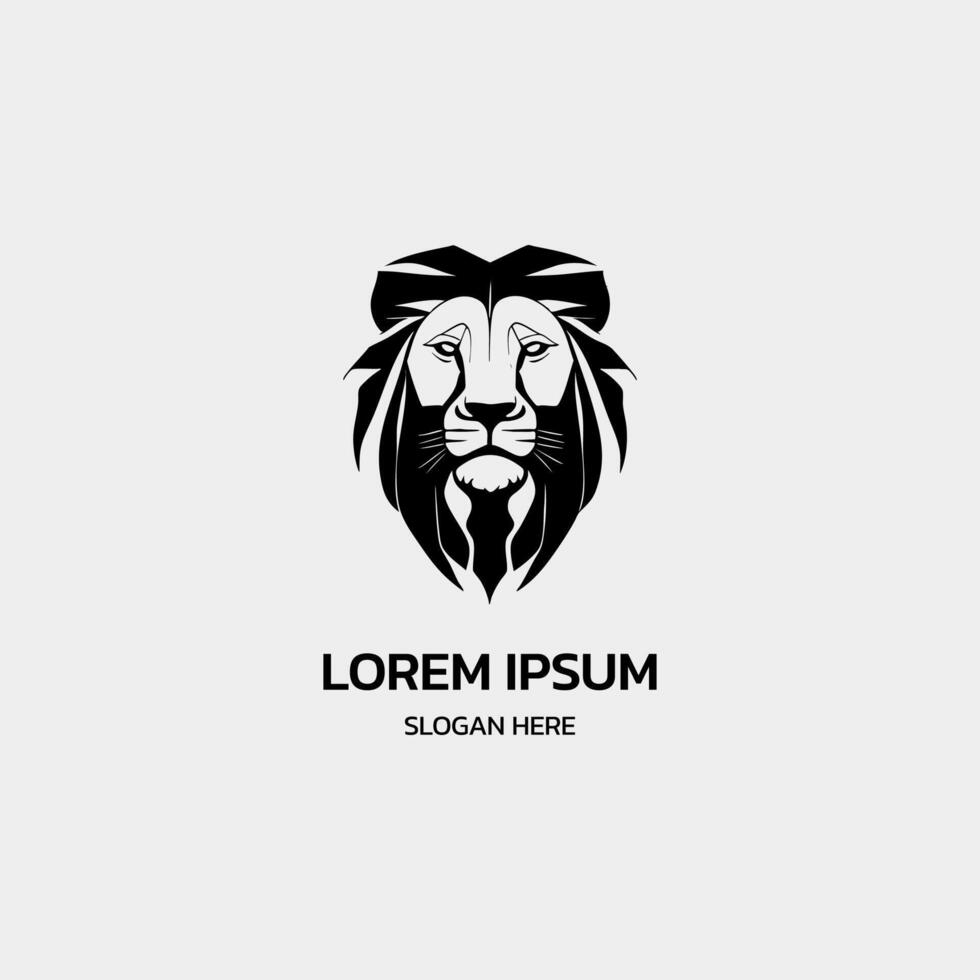Lion head logo template vector