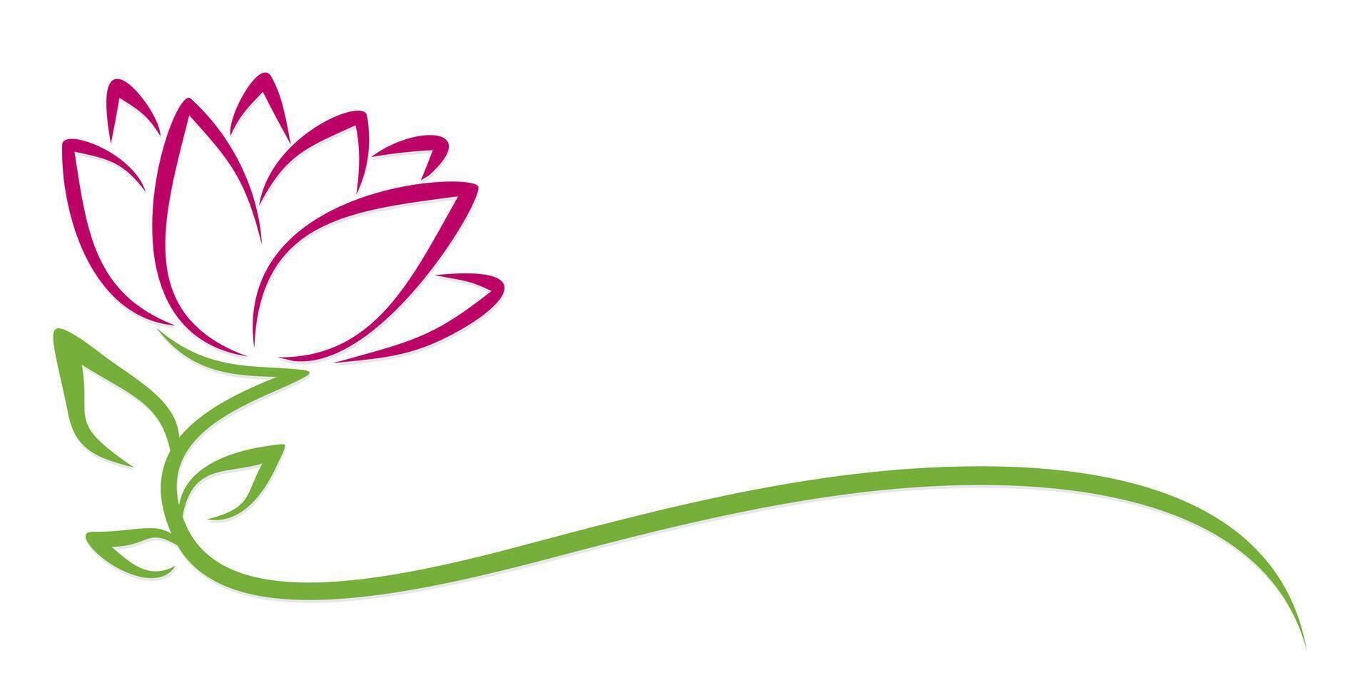 Logo purple flower. vector
