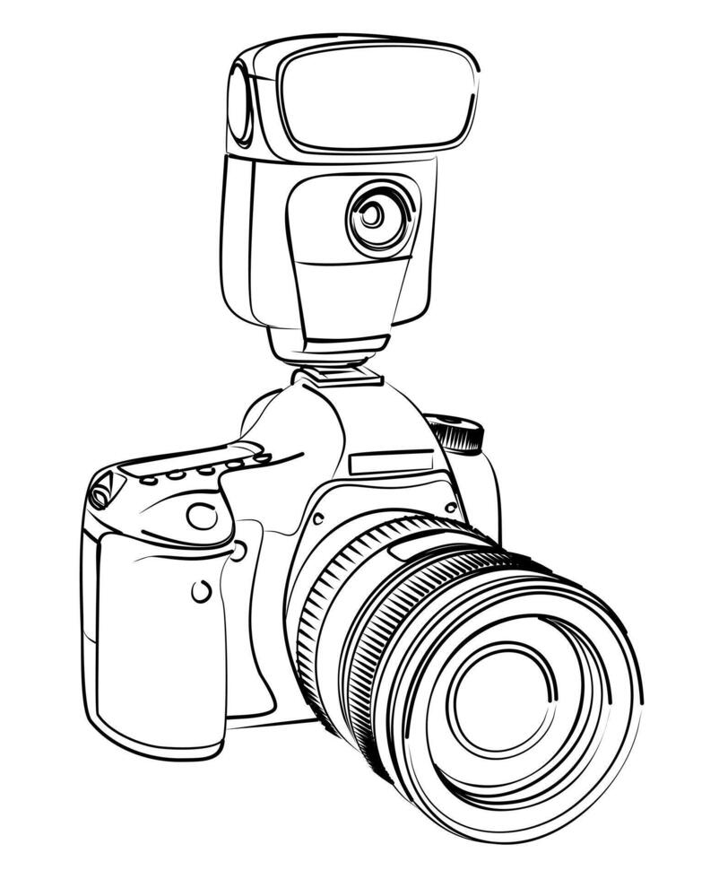 The camera Sketch. vector