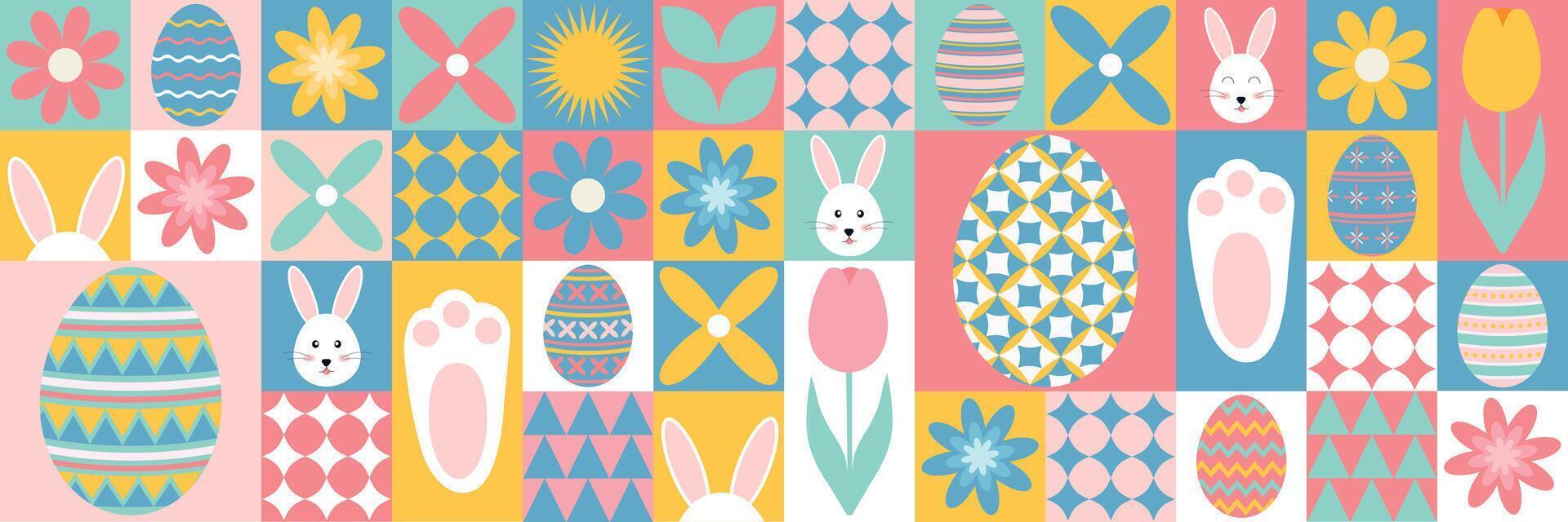 Easter geometric pattern for background, label, cover, packaging. vector