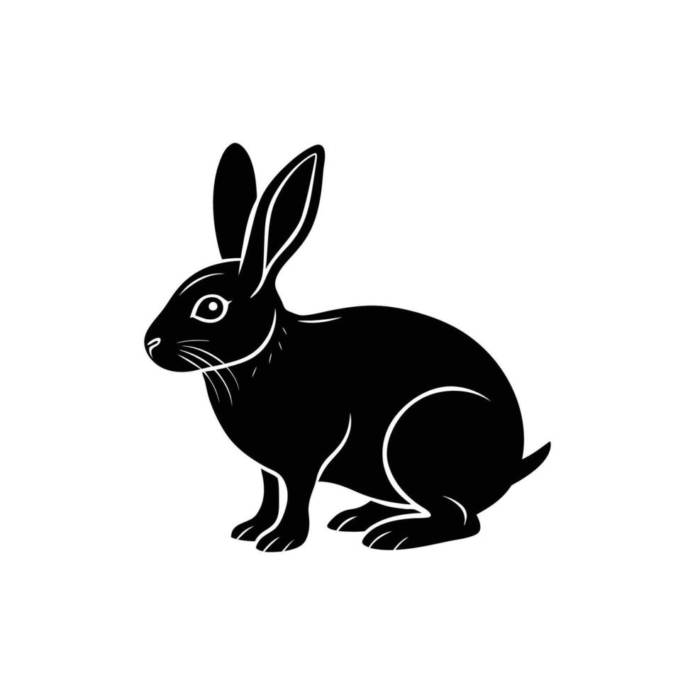 rabbit silhouette design art illustration vector