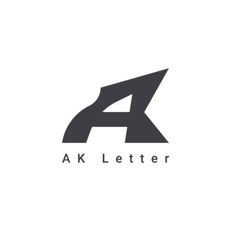 ak initial letter logo vector