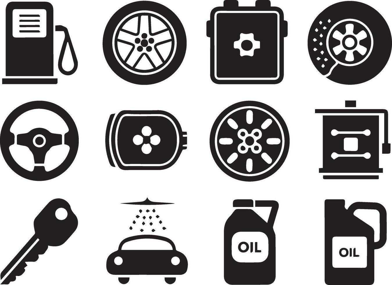 Collection of Automotive Repair and Maintenance Icons bundle vector