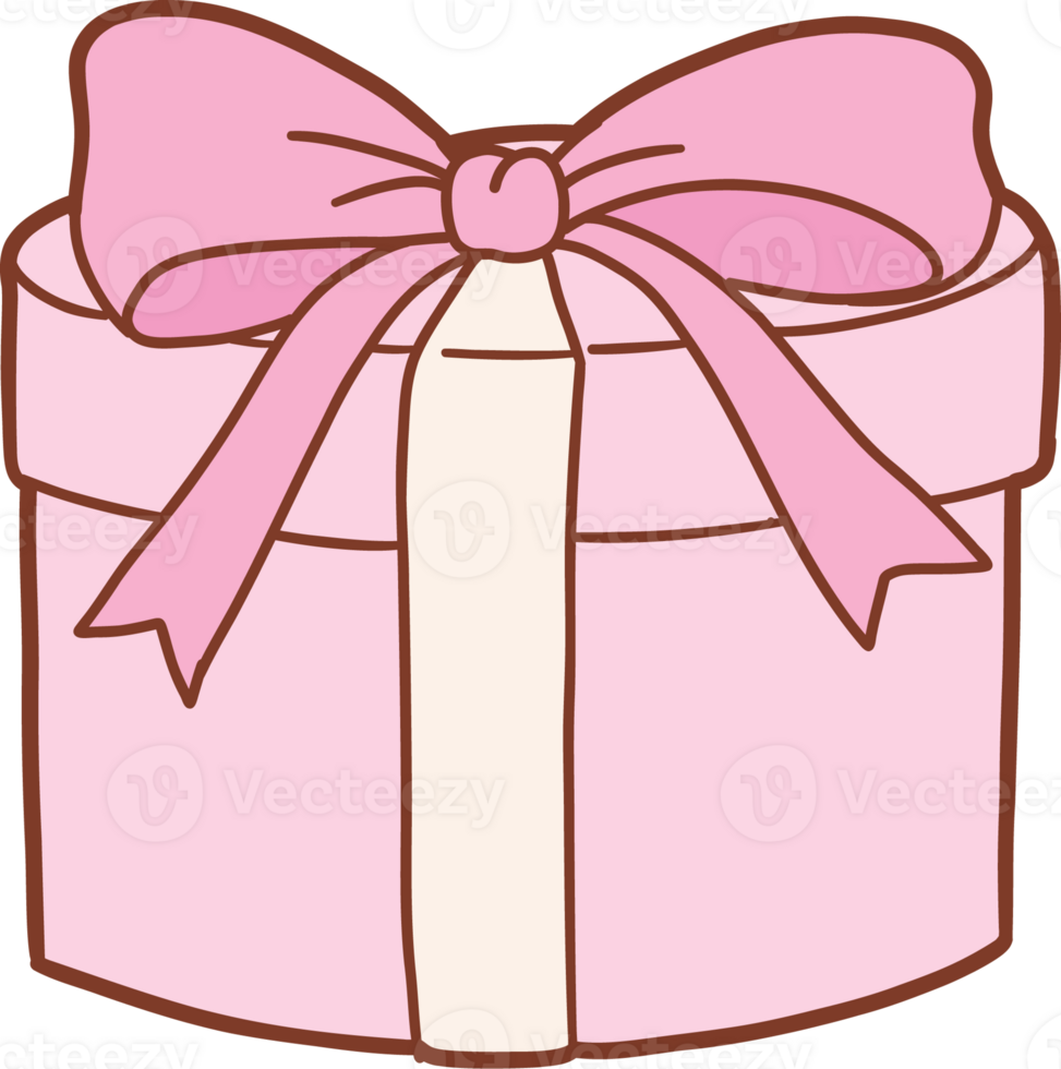 Pink gift bow png