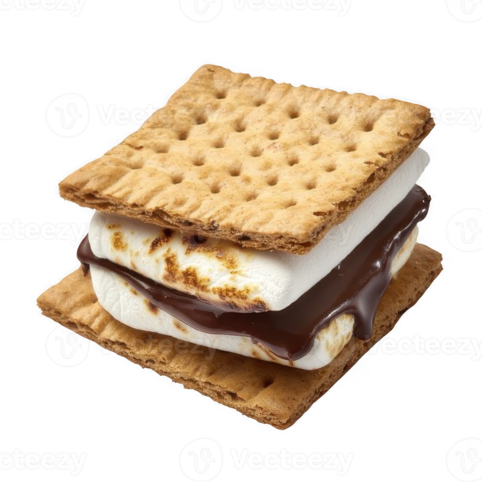 S'mores with chocolate and marshmallow png