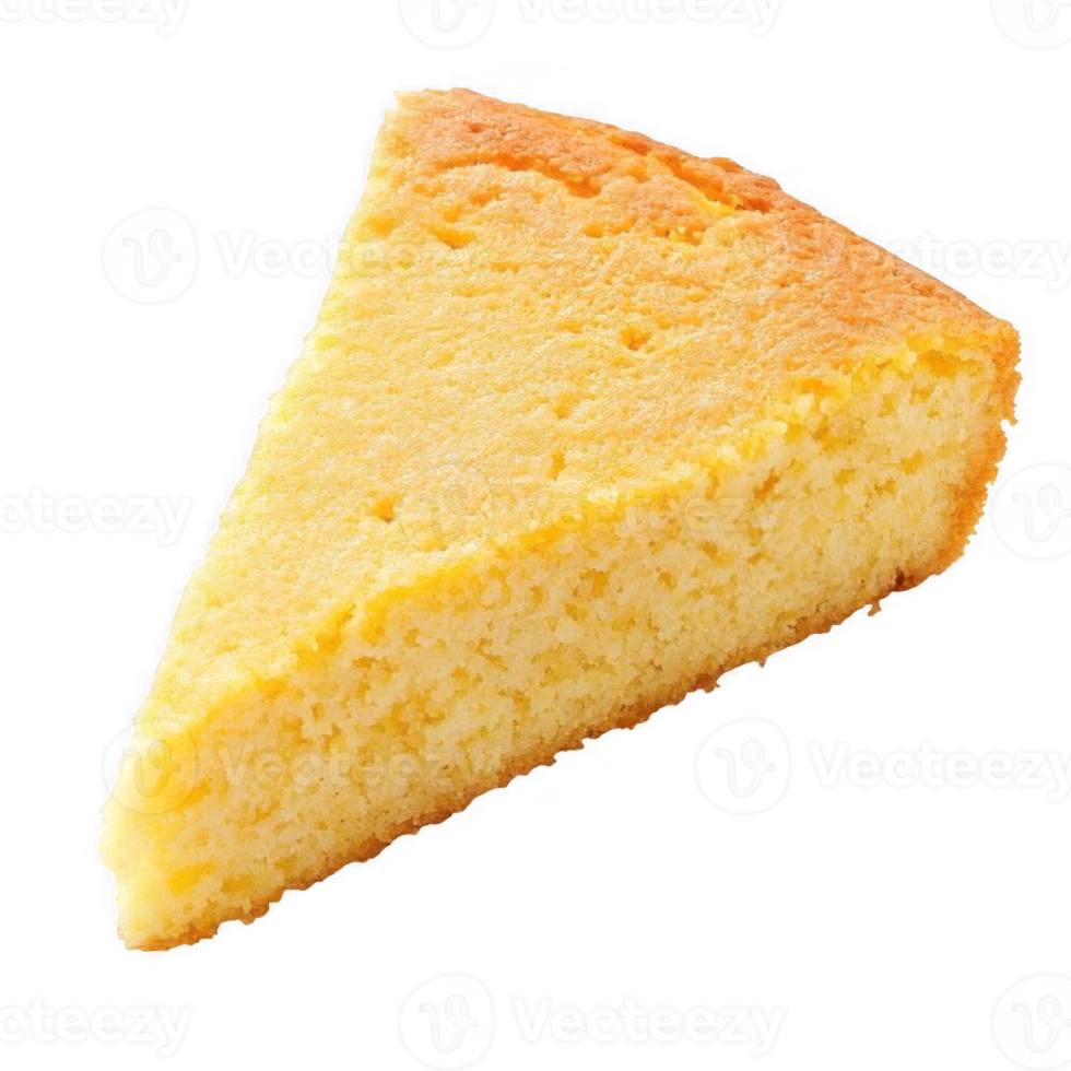 Piece of lemon cake. Top view. png