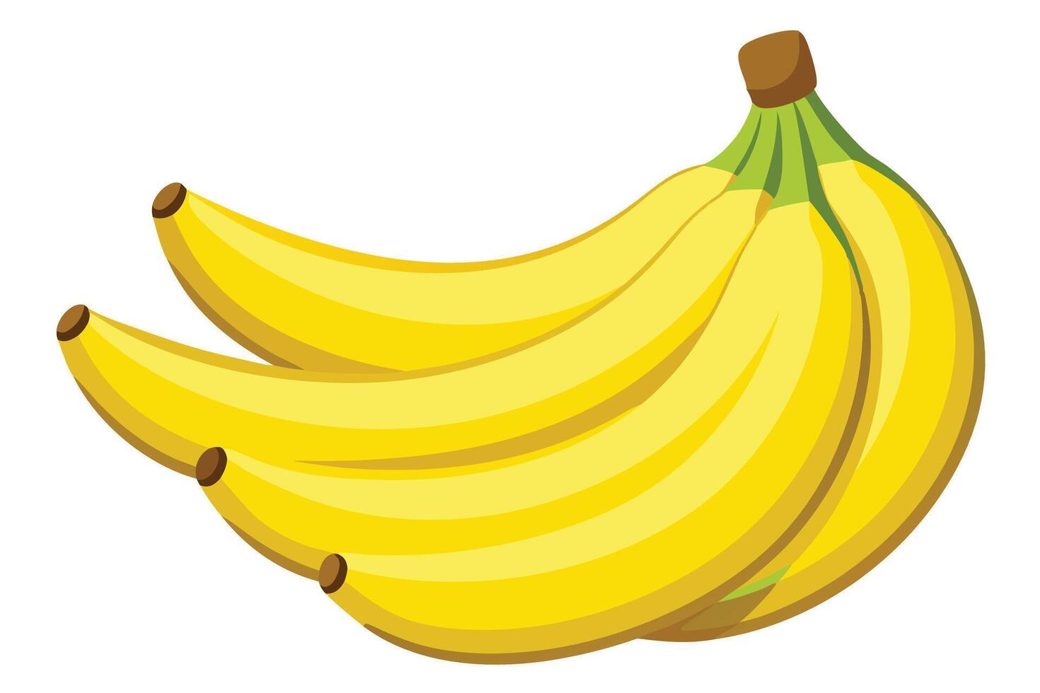 Vibrant bunch of bananas, perfect for healthy food illustrations. vector