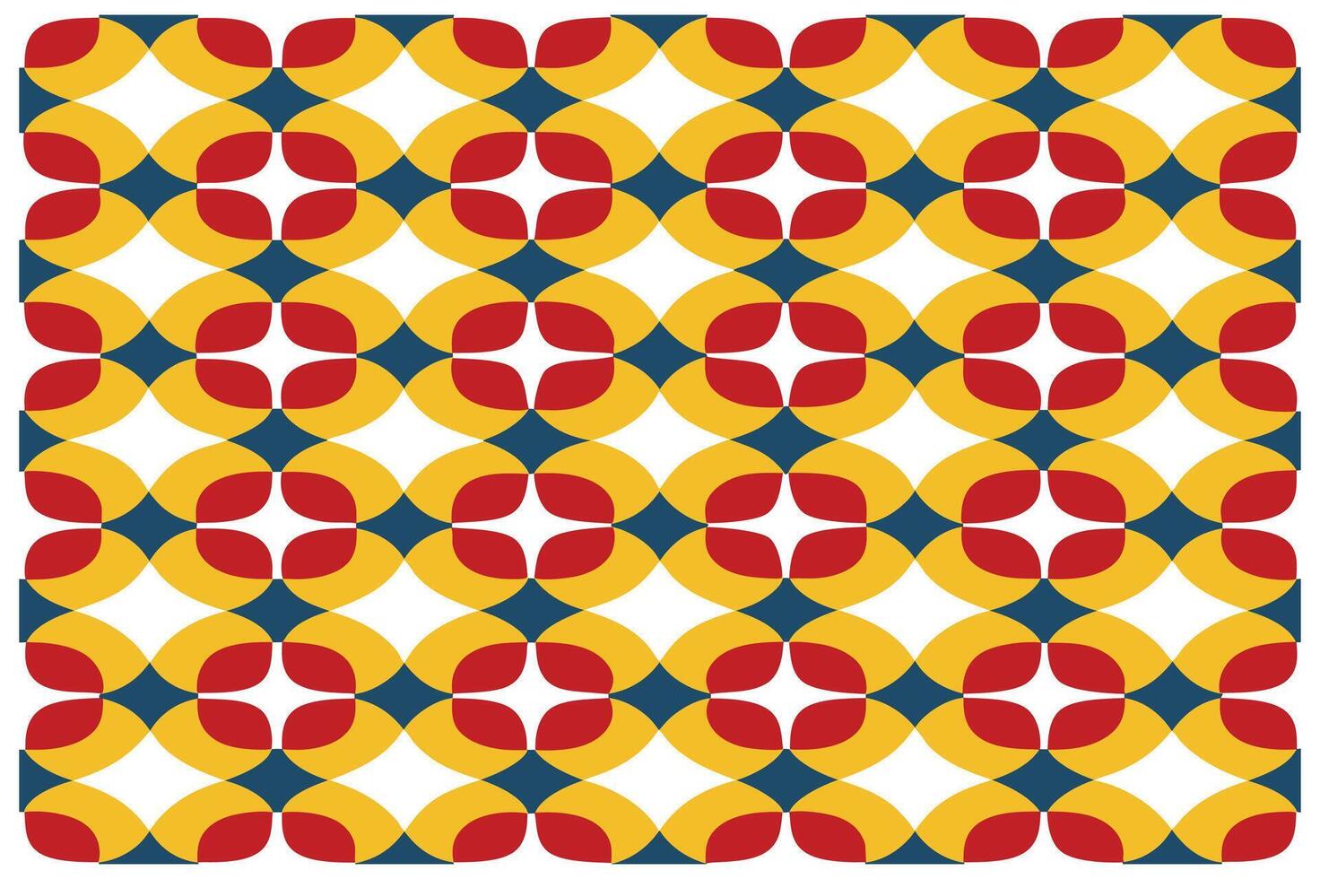 Decorative Geometric Moroccan Tile Design in a Bold Palette vector
