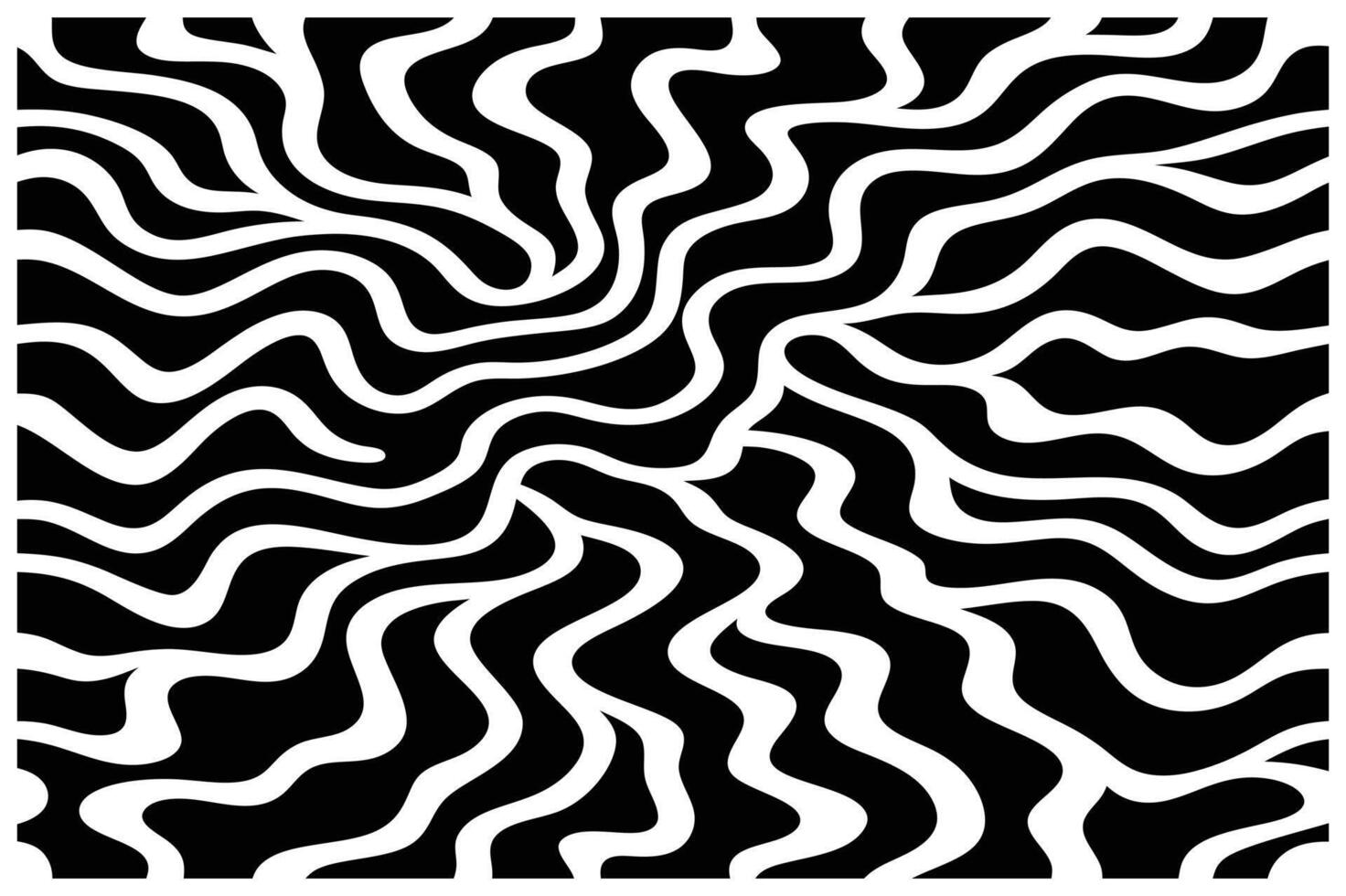Seamless Organic Curve Design in Black and Cream vector