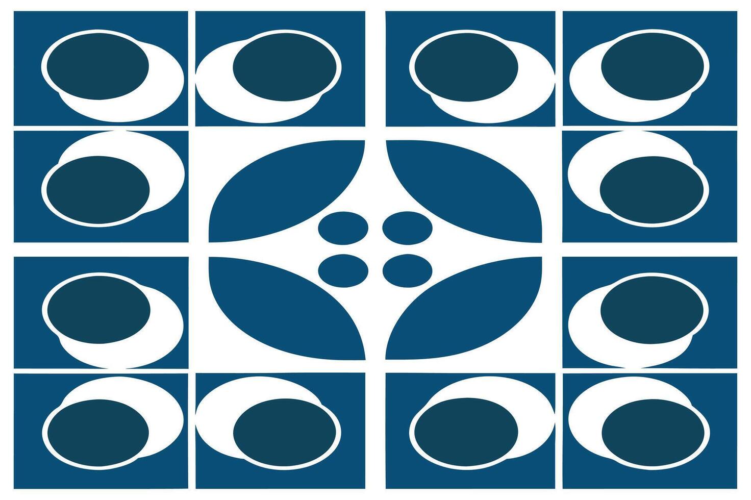 Artistic Abstract Blue Semicircle Pattern for Textiles and Prints vector