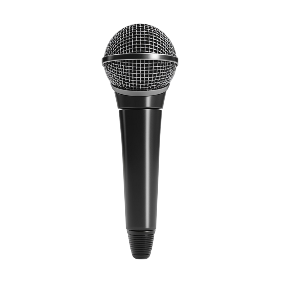 Classic Dynamic Microphone on a Transparent Background png