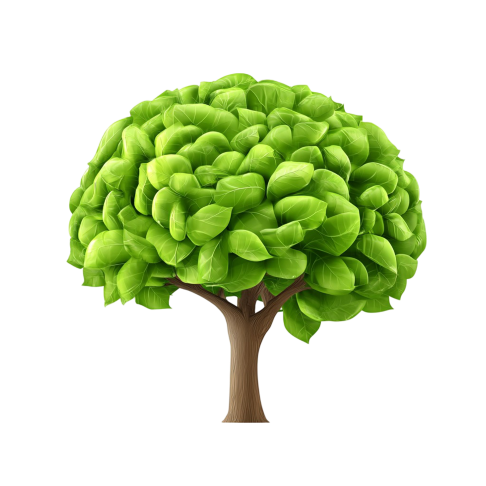 tree with leaves on transparent background png