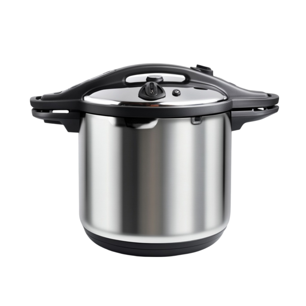 Modern Black and Gold Pressure Cooker for Efficient Cooking png