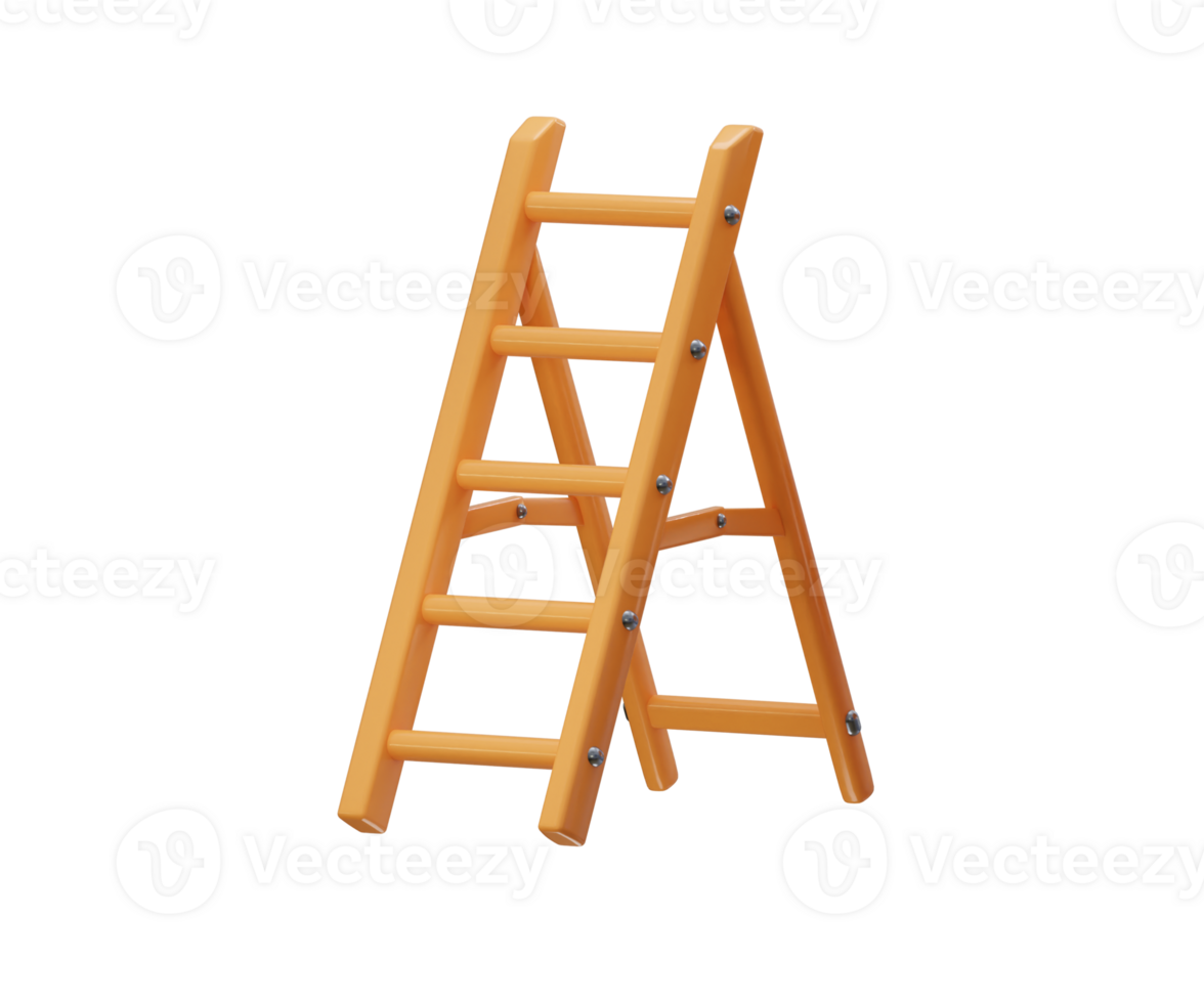 Ladder icon 3d render concept of construction equipment icon illustration png