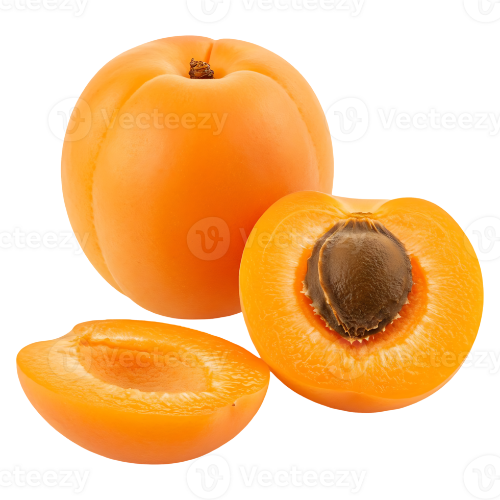 Apricot Whole and Sliced png