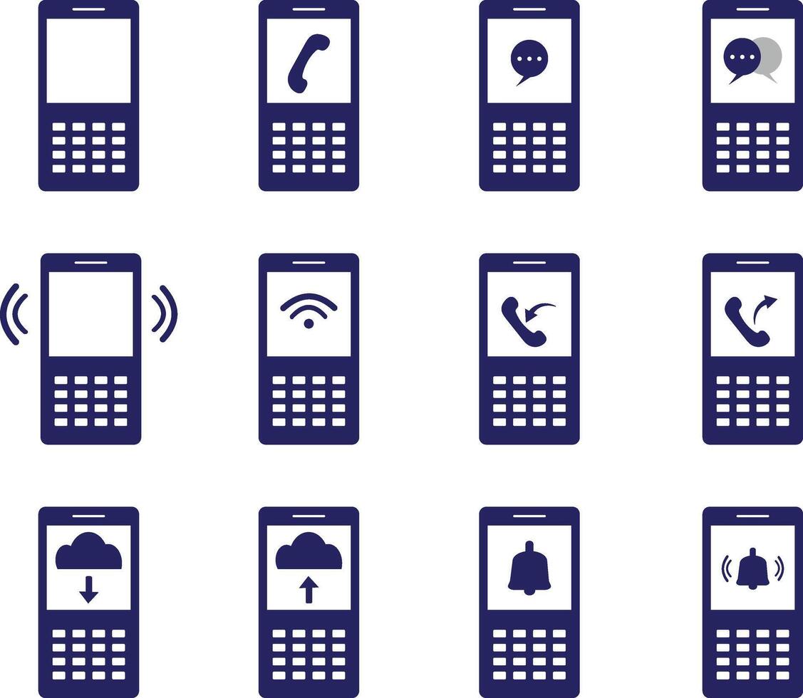 Phone icon with white background vector