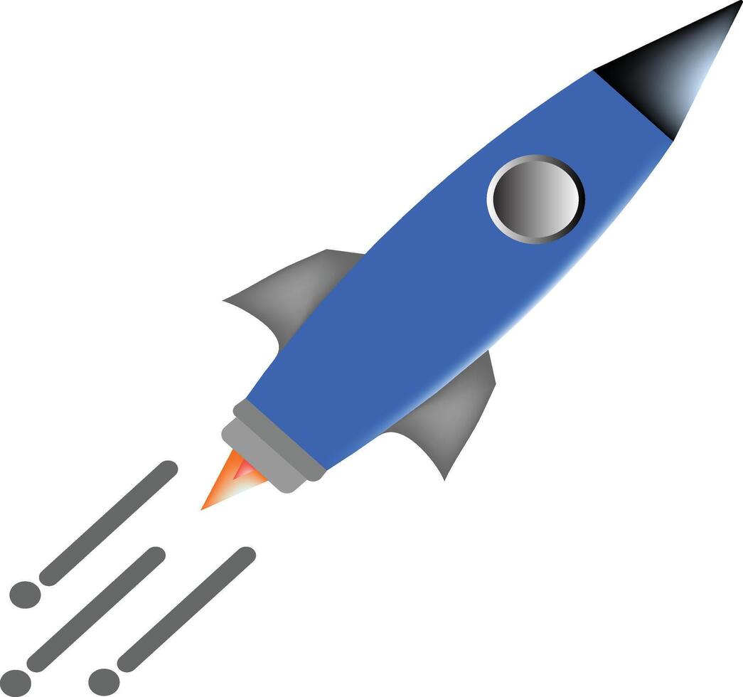 Rocket illustration icon with white background vector