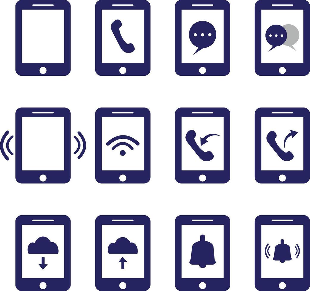 Smart phone icon with white background vector