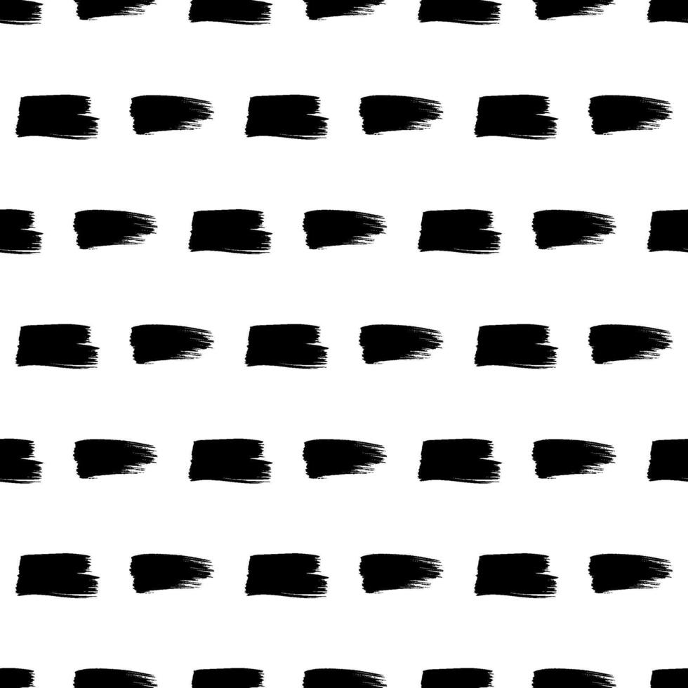 Seamless pattern with dark hand drawn scribble smear on white. Abstract grunge texture vector