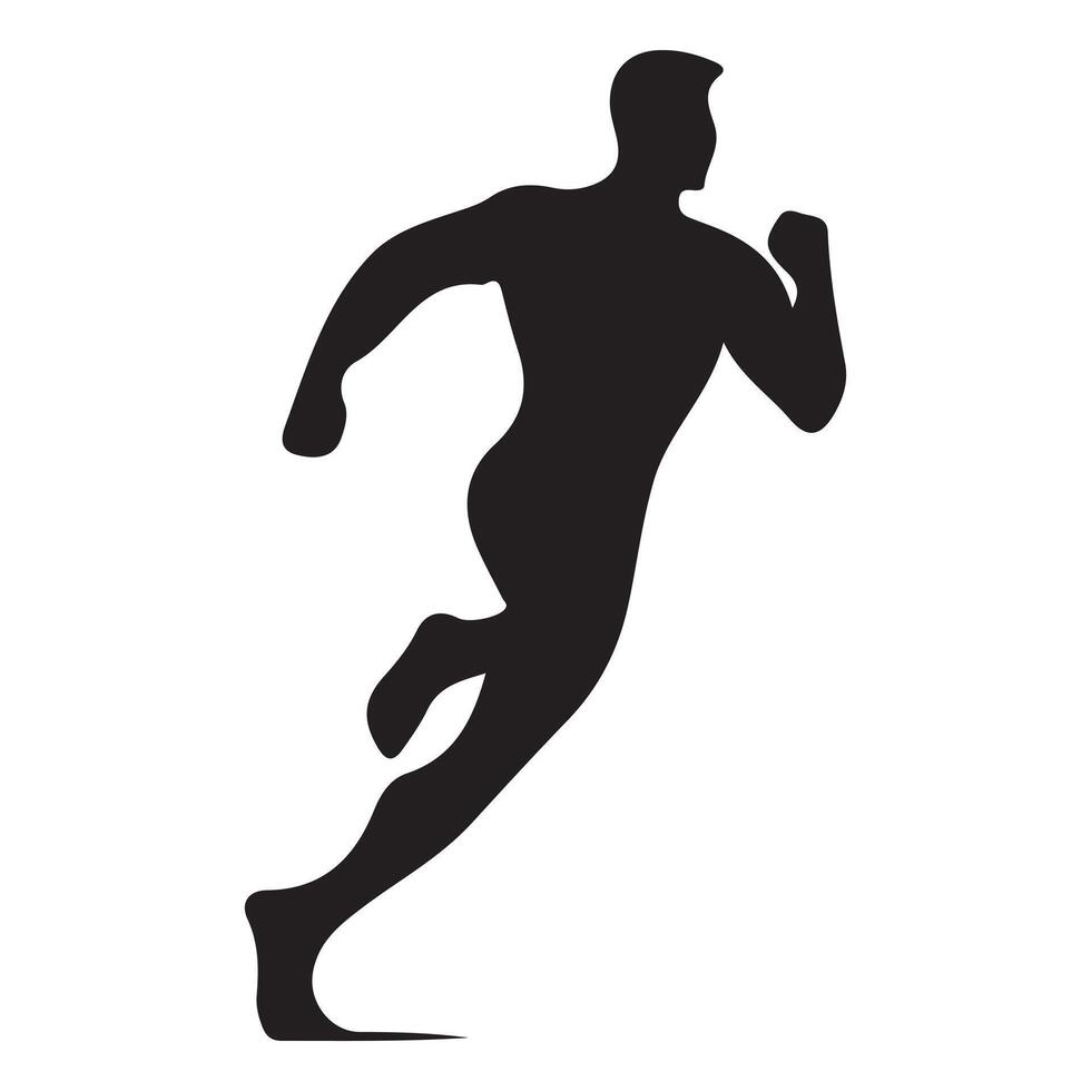 Creative super man running silhouette designs vector