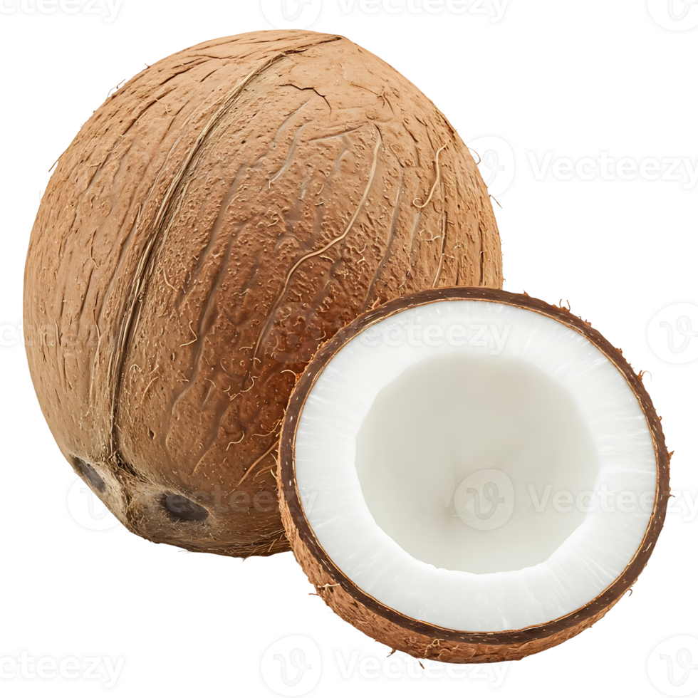 Coconut Hard Shell Halved png