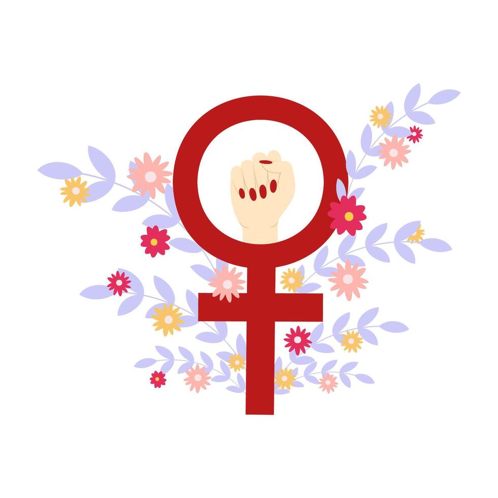 Womens Strength, Unity, and Empowerment for International Womens Day vector