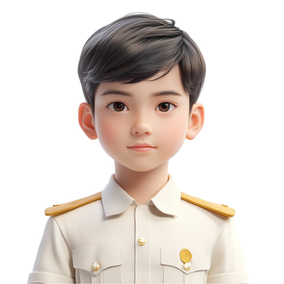 Young Man in White Military Uniform png