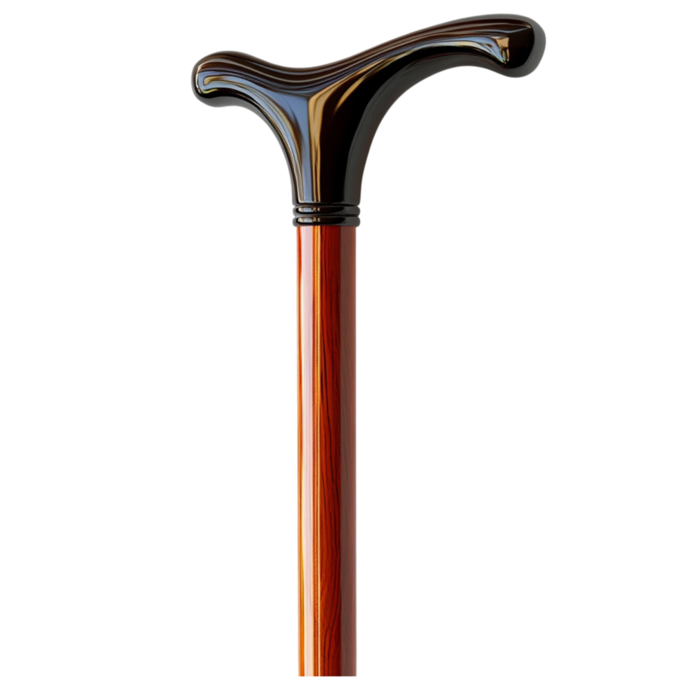 Walking Stick with Wooden Handle png