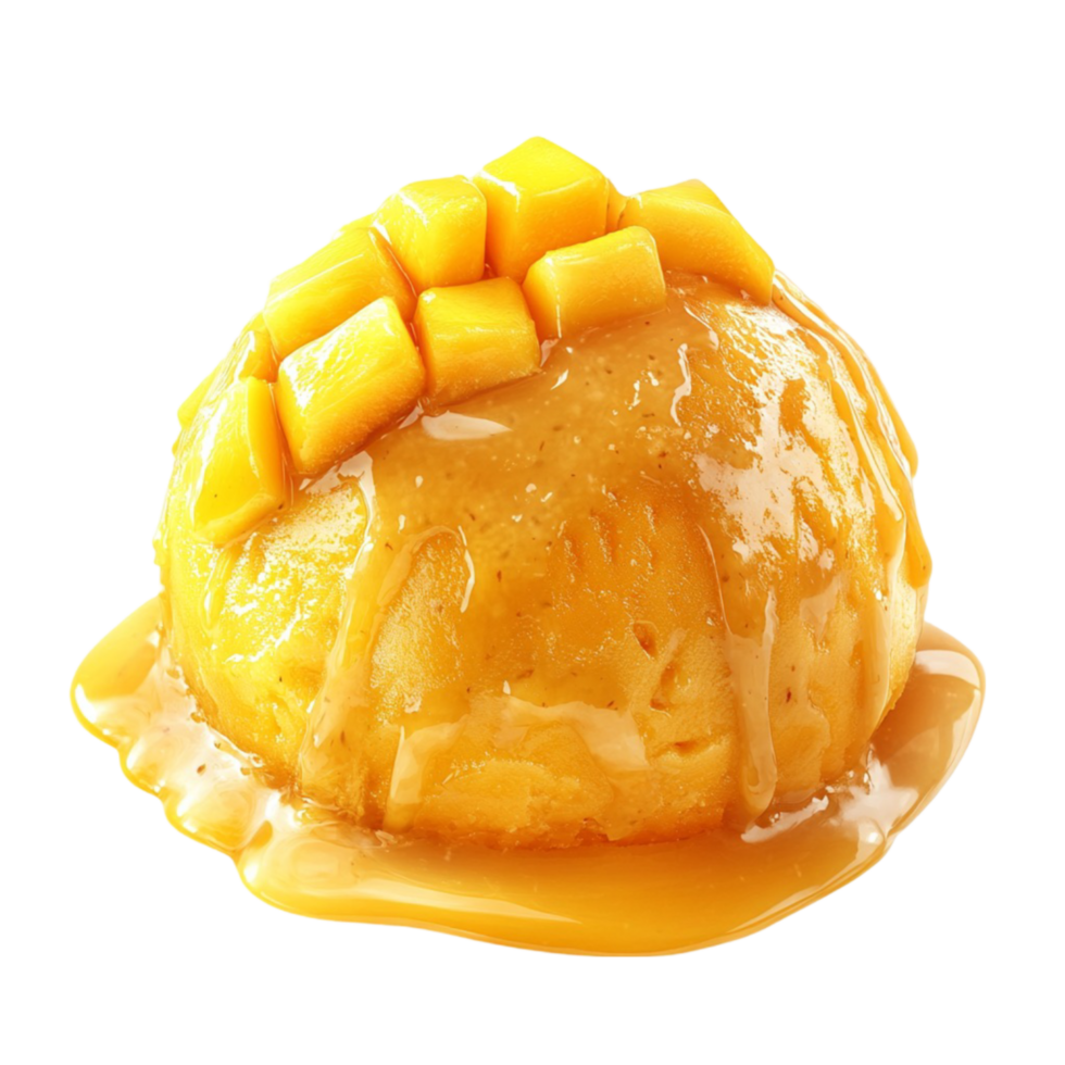 Mango Sorbet with Natural Texture png