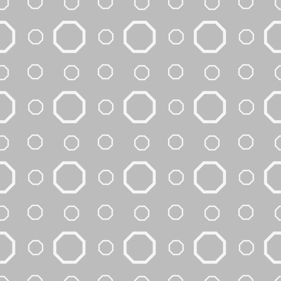 Seamless geometric pattern with polygons on gray background vector